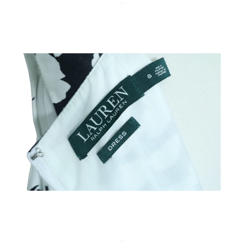 Lauren Ralph Floral Dress Black and White Size 8 EUC - Picture 3 of 5